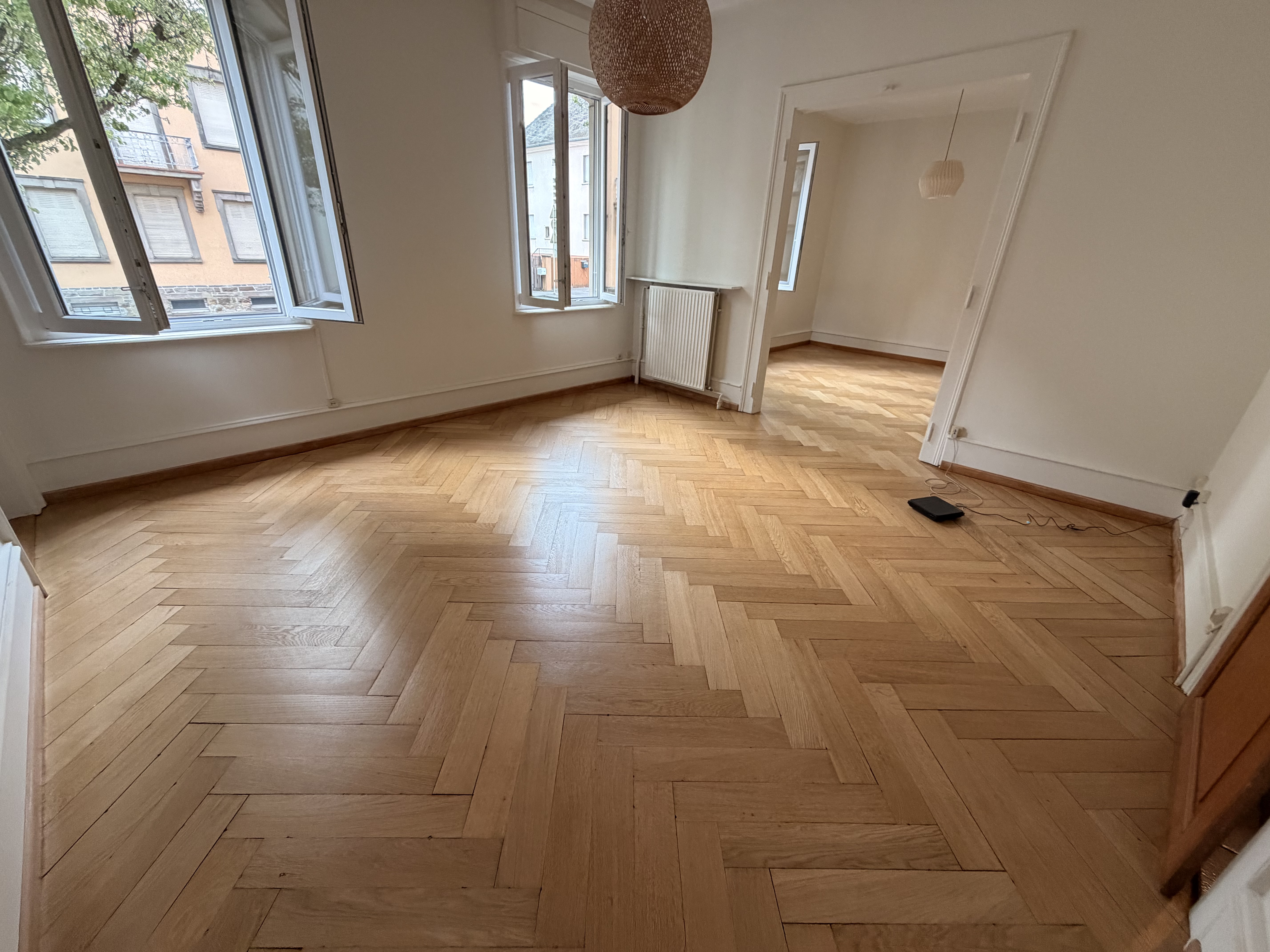 Escalier bois magistral rénové - maison de maître Strasbourg Ostwald Lingolsheim