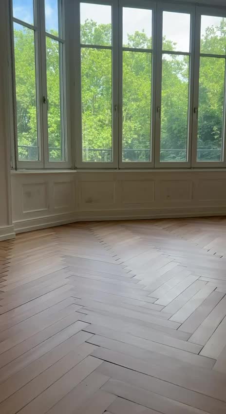 Ponçage parquet chevrons à Colmar – Rénovation d'un appartement Boulevard du Champ-de-Mars