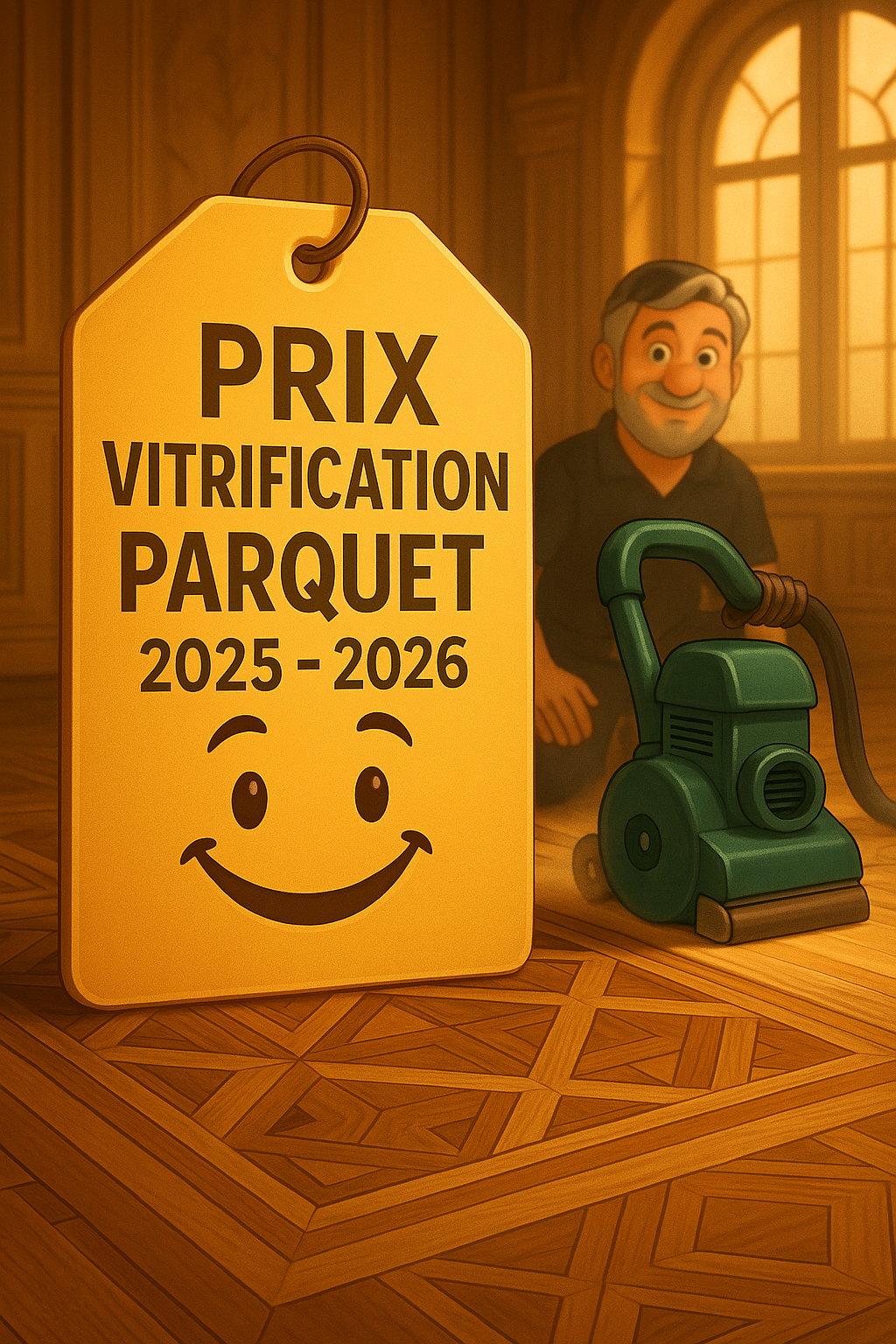 Vitrification professionnelle d'un parquet